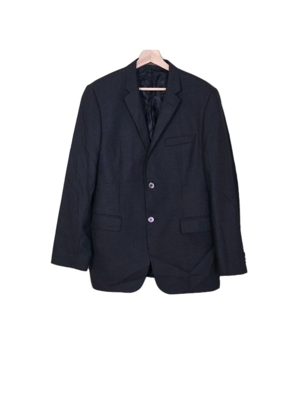 SAND Copenhagen XO Blazer 50 EU / 40 R Black Wool Cotton Lanificio Fabio Italy